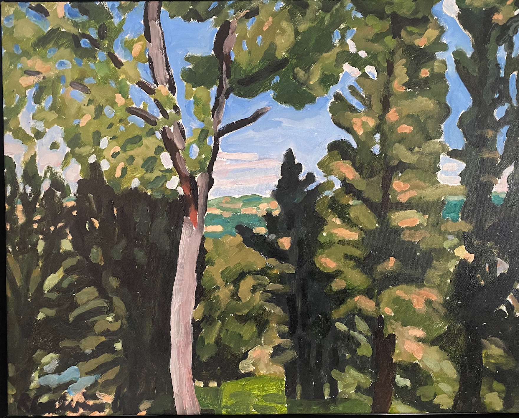 A picture of Landscape with Tall Trees, Tuscany